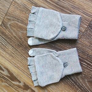 NWOT Confetti SO Fingerless Gloves Mittens Gray Neon Pink Blue Lime Green Purple